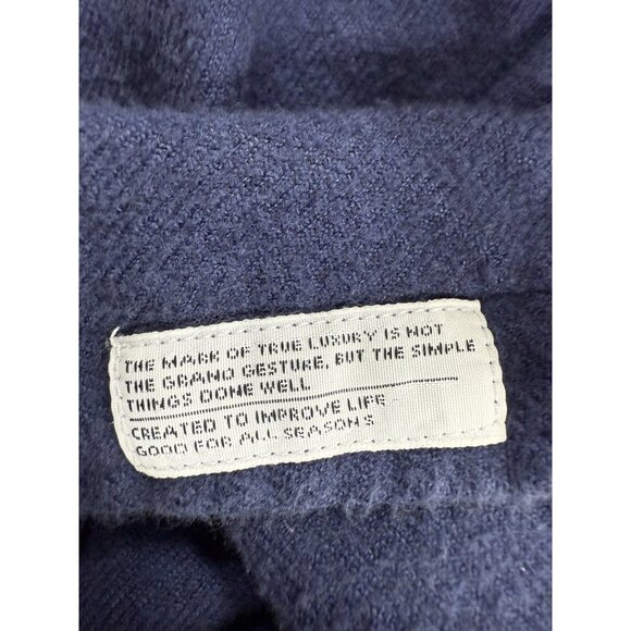 Norse Projects Shirt Mens Size Large Navy Long Sleeve Osvald Brushed Flannel - Picture 9 of 11